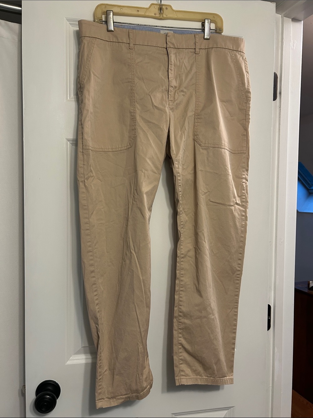 J. Crew Womens Slim Boyfriend Khaki Straight-Leg Chinos - Light Tan